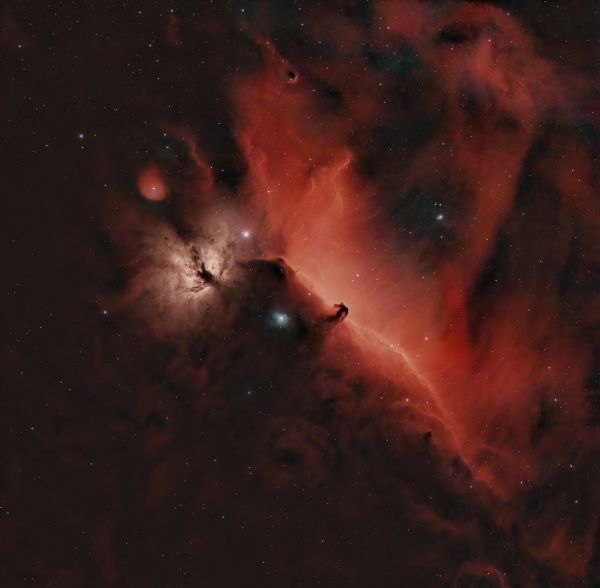 Horsehead(IC434) and Flame(NGC2024)